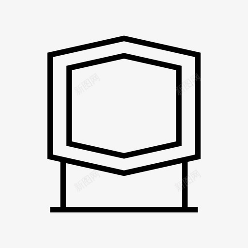广告牌横幅展示图标svg_新图网 https://ixintu.com 展示 广告牌 标牌 横幅 路标