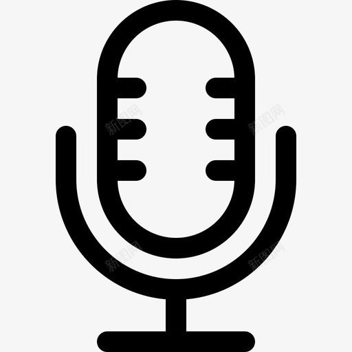 话筒通信183线性图标svg_新图网 https://ixintu.com 线性 话筒 通信