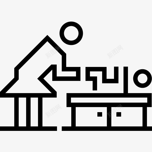 换乘台公共服务6线性图标svg_新图网 https://ixintu.com 公共服务 换乘 线性