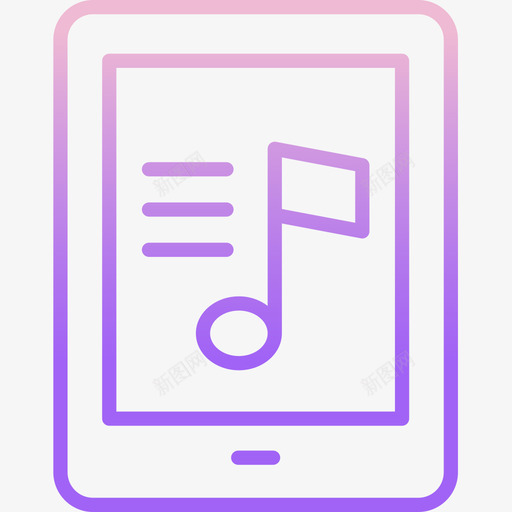 Ipad音乐112轮廓渐变图标svg_新图网 https://ixintu.com Ipad 渐变 轮廓 音乐