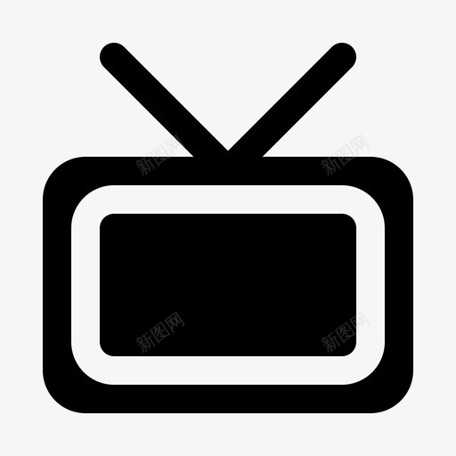 电视电子酒店设施图标svg_新图网 https://ixintu.com vol2 实心 手表 电子 电视 设施 酒店 黑色