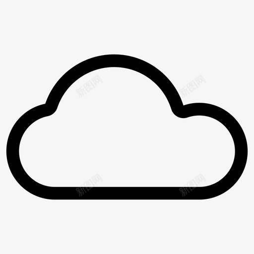 白云多云天气图标svg_新图网 https://ixintu.com 多云 天气 白云