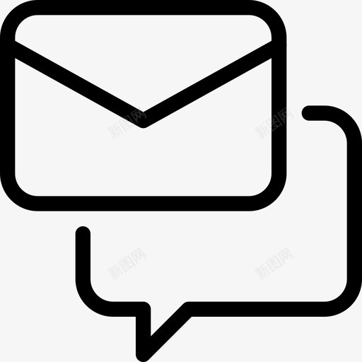 在线邮件对话聊天交流图标svg_新图网 https://ixintu.com 交流 图标 在线 对话 气球 消息 电子邮件 聊天 语音 邮件
