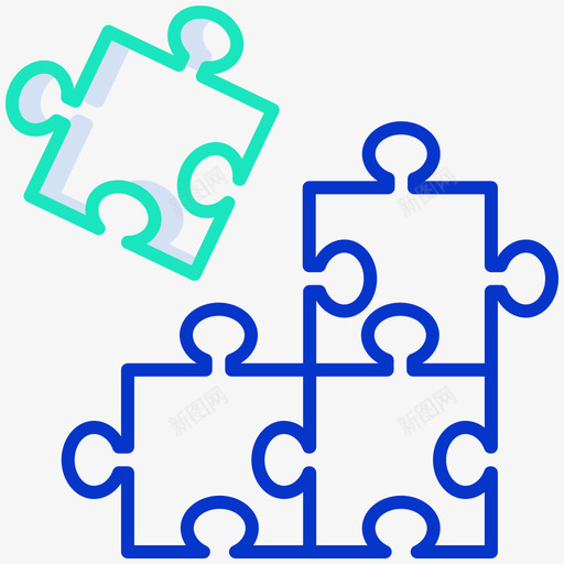 拼图商业战略33轮廓颜色图标svg_新图网 https://ixintu.com 商业 战略 拼图 轮廓 颜色