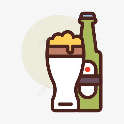 啤酒街头食品11原色图标svg_新图网 https://ixintu.com 原色 啤酒 街头 食品