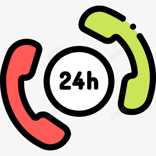 24小时住宿和早餐35线性颜色图标svg_新图网 https://ixintu.com 住宿 小时 早餐 线性 颜色