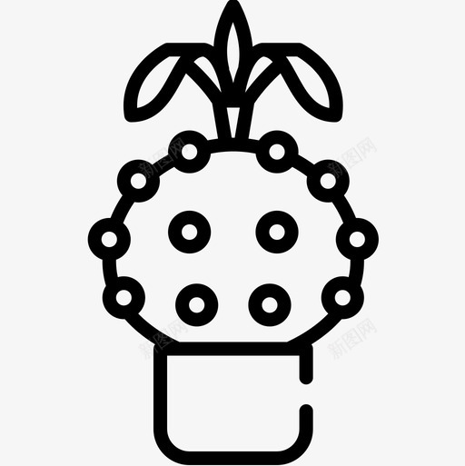 仙人掌室内植物26直生图标svg_新图网 https://ixintu.com 仙人掌 室内 植物 直生