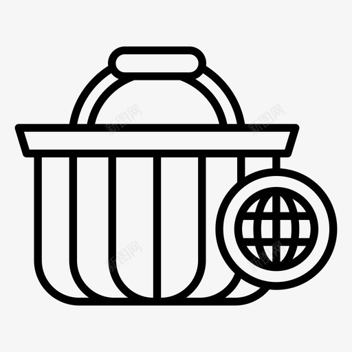 篮子在线购买图标svg_新图网 https://ixintu.com 商店 在线 篮子 购买