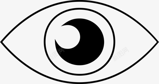 眼睛眼线外观图标svg_新图网 https://ixintu.com 化妆 外观 眼睛 眼线 视图