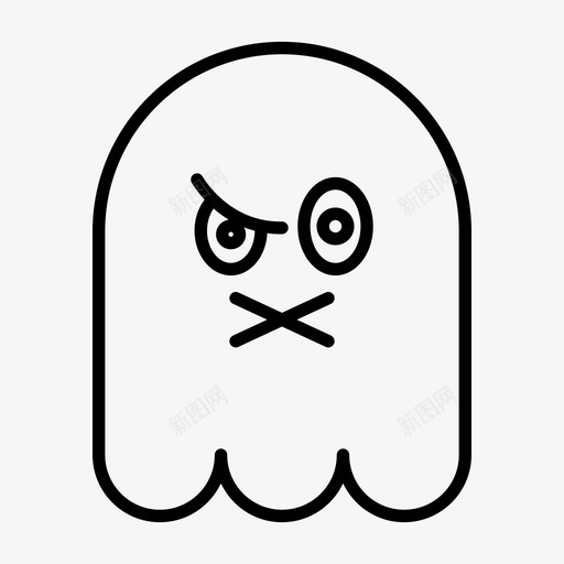 鬼表情万圣节图标svg_新图网 https://ixintu.com 1行 万圣节 哑巴 穆迪 表情