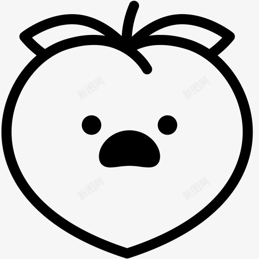惊呆表情情绪图标svg_新图网 https://ixintu.com 情绪 惊呆 感觉 桃色 表情