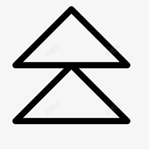 双三角向上向前加载图标svg_新图网 https://ixintu.com 三角 上传 加载 向上 向前 速度 音频视频 顶部