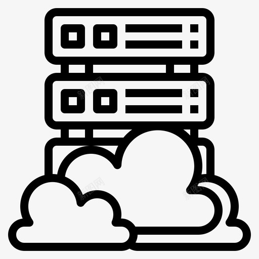 存储云系统1线性图标svg_新图网 https://ixintu.com 存储 系统 线性