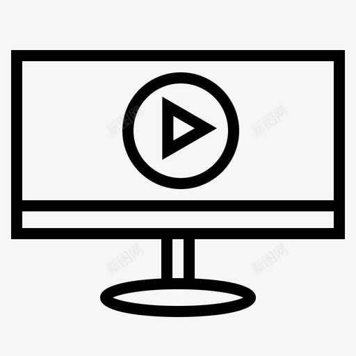 视频播放器计算机显示器图标svg_新图网 https://ixintu.com 媒体播放器 技术 播放器 显示器 视频 计算机