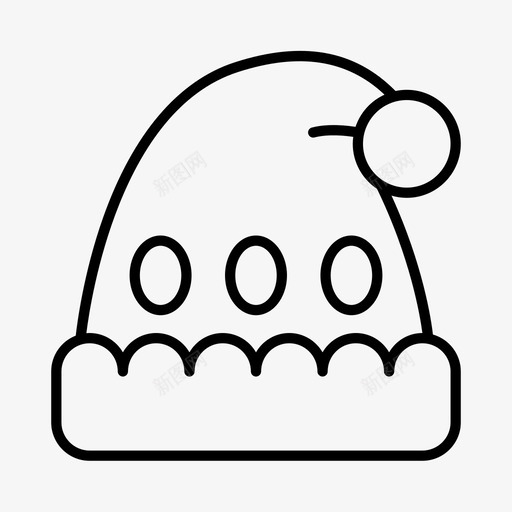 圣诞帽圣诞精灵图标svg_新图网 https://ixintu.com 圣诞 新年 精灵 节日 装饰