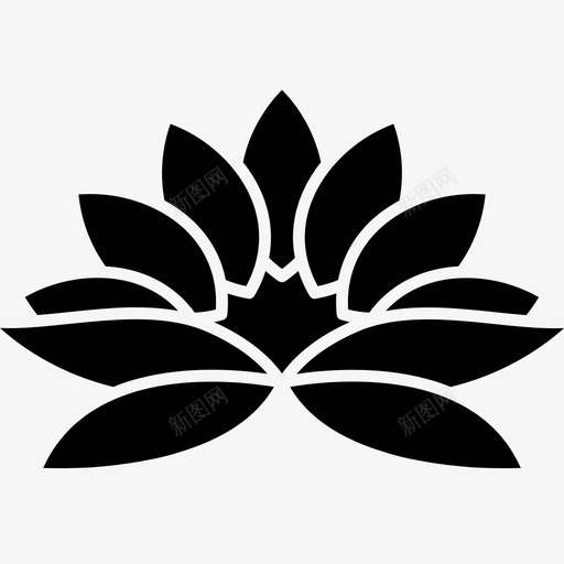 莲花花朵莲花图标svg_新图网 https://ixintu.com 图标 花朵 莲花