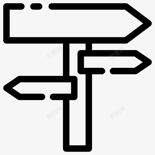 板方向标志标杆图标svg_新图网 https://ixintu.com 方向 标志 标杆 连接线 野营