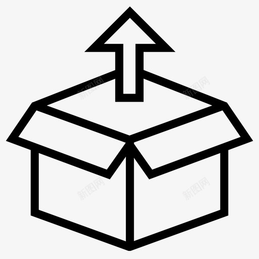 开箱出箱货物图标svg_新图网 https://ixintu.com 出箱 包装 开箱 方格 箱子 货物