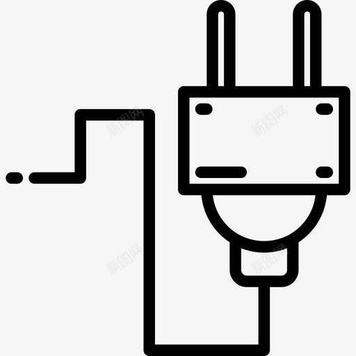 插头能源生态线性图标svg_新图网 https://ixintu.com 插头 生态 线性 能源