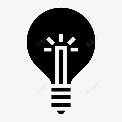 灯灯泡建筑图标svg_新图网 https://ixintu.com 创意 建筑 灯泡