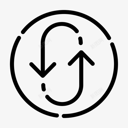 重新启动箭头圆圈图标svg_新图网 https://ixintu.com 刷新 加载 启动 圆圈 箭头 重新