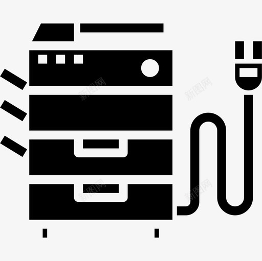 复印机家用电子3固态图标svg_新图网 https://ixintu.com 固态 复印机 家用电子
