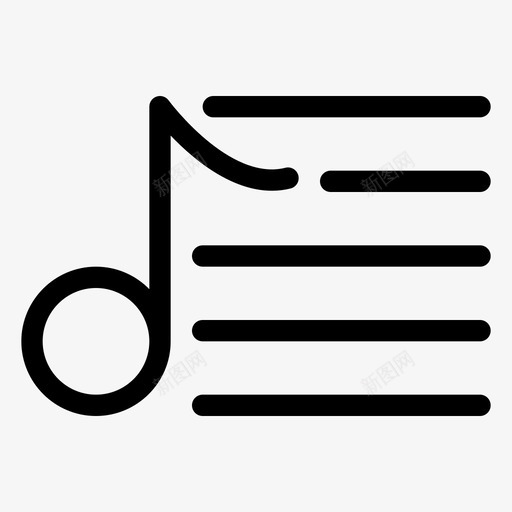 列表音乐音频旋律图标svg_新图网 https://ixintu.com 列表 图标 媒体 旋律 歌曲 设置 音乐 音频