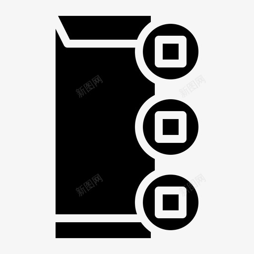 钱袋节日人图标svg_新图网 https://ixintu.com 传统 实心 节日 象征 过年 钱袋