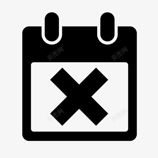 日历错误忙天图标svg_新图网 https://ixintu.com 会议 日历 错误