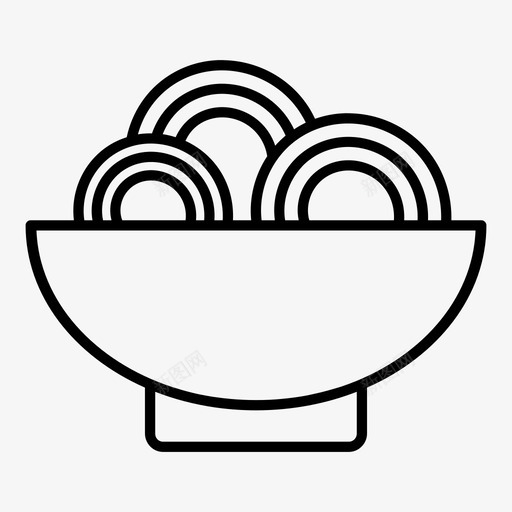 面条食物炒面图标svg_新图网 https://ixintu.com 方便面 炒面 酱汁 面条 食物