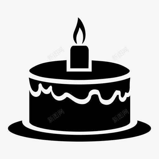 蛋糕生日庆祝图标svg_新图网 https://ixintu.com 圣诞节 寒假 庆祝 派对 爱情 生日 蛋糕 食物