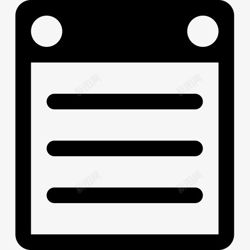 粘贴便笺列表纸张图标svg_新图网 https://ixintu.com 业务 便笺 列表 图标 实体 实体图 粘贴 纸张 记住