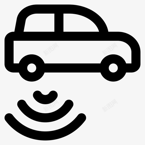 wifi信号车汽车驾驶图标svg_新图网 https://ixintu.com wifi 交通 信号 出租车 旅游 汽车 轿车 驾驶