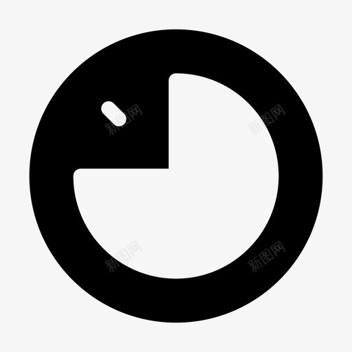 分半四分之一图标svg_新图网 https://ixintu.com 四分之一 秒表 计时器