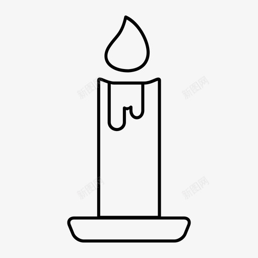 蜡烛照明图标svg_新图网 https://ixintu.com 照明 蜡烛