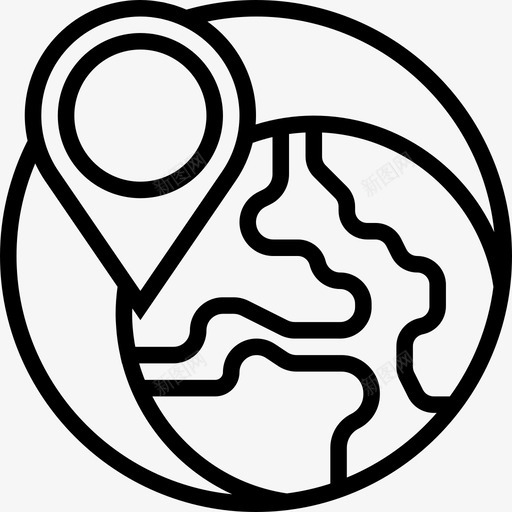 全球网络托管48线性图标svg_新图网 https://ixintu.com 全球 托管 线性 网络