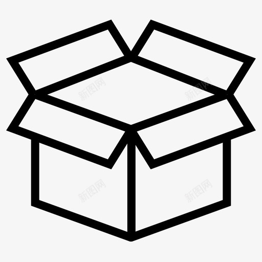 箱子货物开箱图标svg_新图网 https://ixintu.com 包装 开箱 方形 箱子 货物