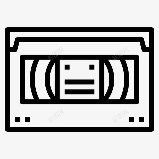 录像带胶卷电影图标svg_新图网 https://ixintu.com 复古 小工 工具 录像带 播放器 电影 胶卷