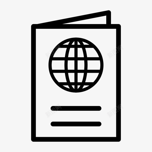 护照国际旅游图标svg_新图网 https://ixintu.com 假期 国际 护照 旅游 旅行 签证
