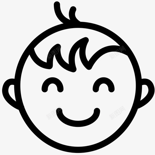 宝贝化身孩子图标svg_新图网 https://ixintu.com 化身 孩子 宝贝 微笑 电炉