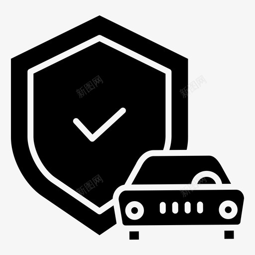 汽车保险保险53字形图标svg_新图网 https://ixintu.com 保险 字形 汽车保险