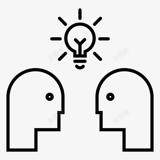 集思广益协作交流图标svg_新图网 https://ixintu.com 交流 协作 开发 网络 讨论 集思广益