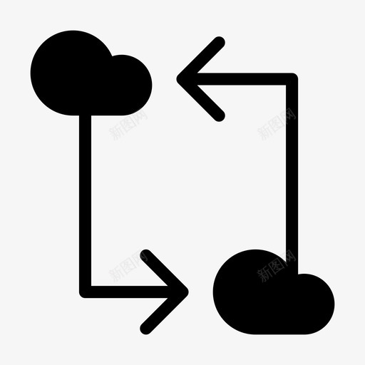 云数据共享图标svg_新图网 https://ixintu.com glyphset41 internet 共享 数据 服务器 网络 网络服务