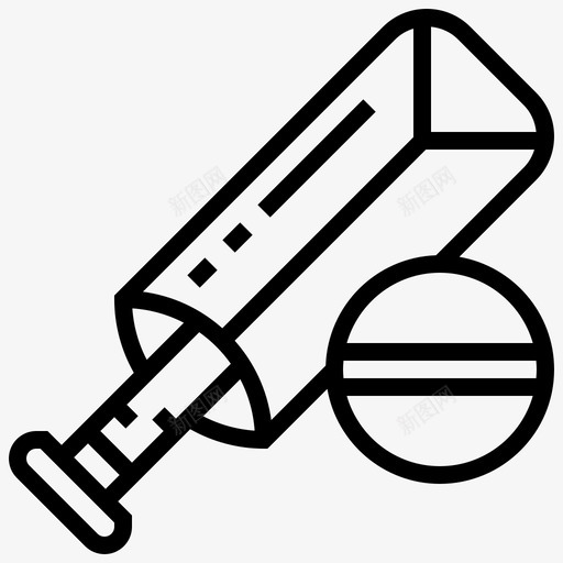 板球击球手印度图标svg_新图网 https://ixintu.com sportline1 击球 印度 户外 板球 球场 球手