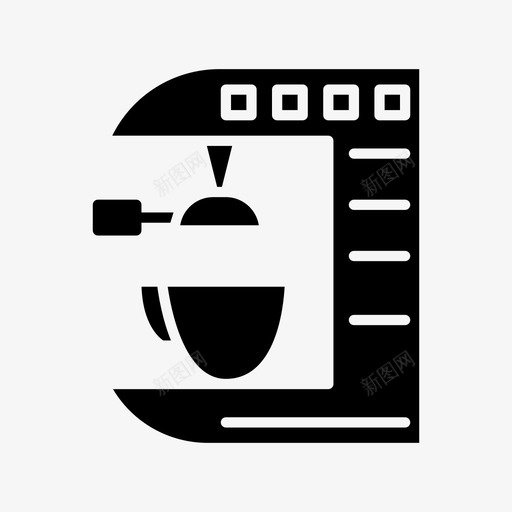 器具咖啡杯子图标svg_新图网 https://ixintu.com 公用事业 厨房 咖啡 咖啡机 器具 字形 搅拌机 杯子 浓缩