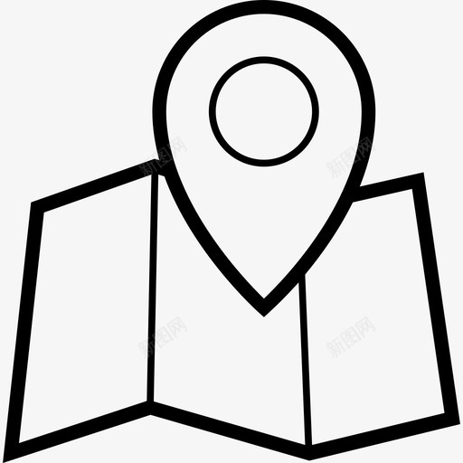 地图指针地图位置标记图标svg_新图网 https://ixintu.com 位置 商务 地图 指针 旅游 标记