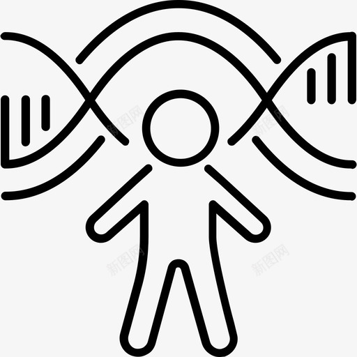基因工程dna人图标svg_新图网 https://ixintu.com dna 基因工程 生物学