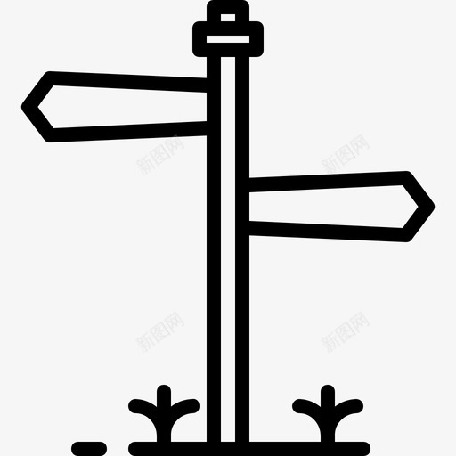 位置单程路标图标svg_新图网 https://ixintu.com 位置 单程 探险 路标 野营