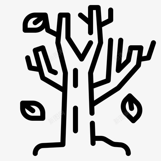 树秋天植物学图标svg_新图网 https://ixintu.com 季节 植物学 秋天 花园