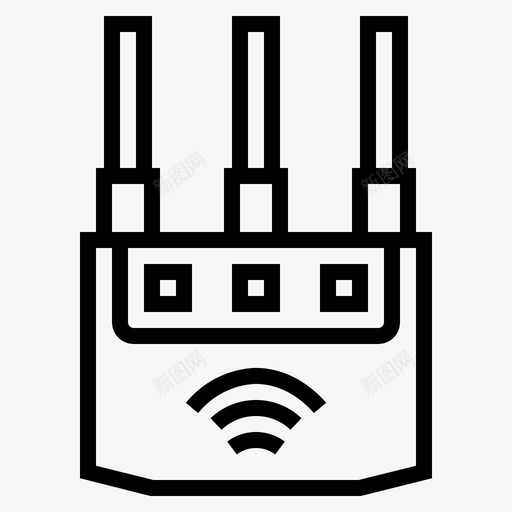 无线路由器连接调制解调器图标svg_新图网 https://ixintu.com 信号 技术 无线 计算机 调制解调器 路由器 连接